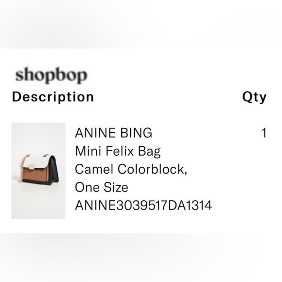 ANINE BING Mini Felix Bag Camel Colorblock - Picture 15 of 15